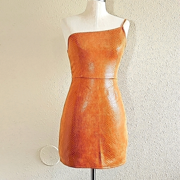 URBAN Outfitters Faux Leather Mini Dress - Picture 1 of 7